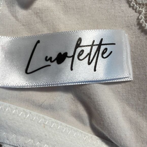 Luvlette white lace stretch bra XXL - Picture 10 of 11